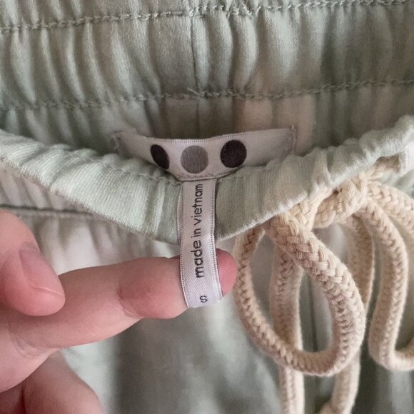 Three Dots Women S Green White Tie Dye Terry Drawstring Casual Comfy Shorts NWT - Picture 7 of 9